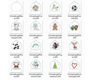 Stickserie ITH - Schneekugel Vol. 2